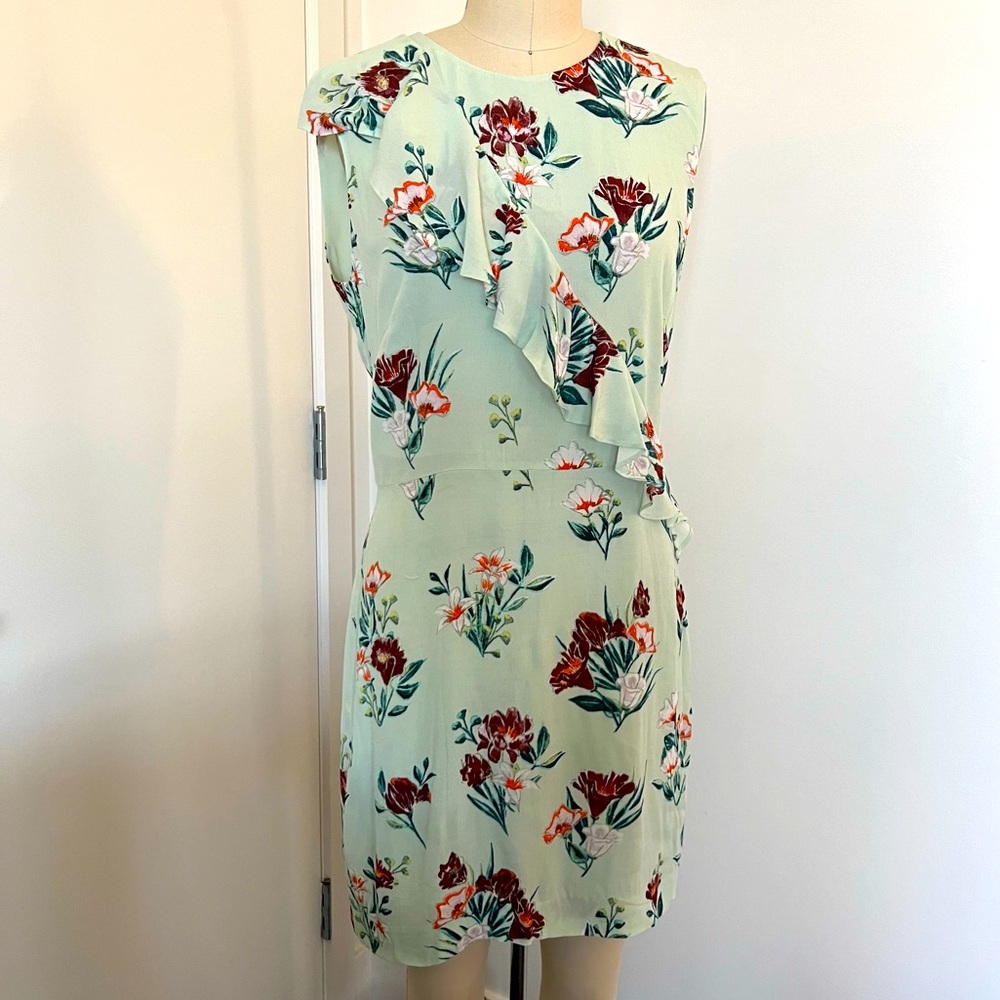 Mango Floral Ruffle Dress
